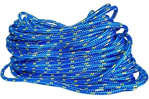 ‎BK SHOP BK Shop Polypropylene Rope 10 mm x 10 m - Braided Cord PP Blue - Waterproof Rope with Core - UV-Resistant Pull Rope - Polypropylene Cord for Construction, Traffic, Sailing and Water Sports