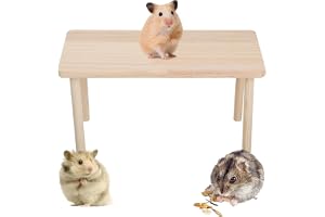HJZHII Hamsterplattform i trä, hamsterlek, träplattform, trästativ, vattentät, stående yta, lekdekor, burtillbehör för hamstr