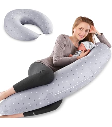 Theraline Coussin De Grossesse Et D'allaitement Rempli De Billes De