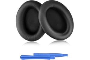 ELZO Wymienne wkładki do słuchawek Bose, profesjonalne nauszniki do słuchawek Bose QuietComfort QC25/QC35/QC35 II w komplecie z 2 uchwytami instalacyjnymi (seria Bose QC/AE, czarne)