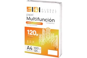 SIDI GLOBAL MARKET Papel DIN A4 extrablanco - SIDI (100h, 120gr): Paquete de Folios para Uso Escolar, Laboral o Personal, Multiusos
