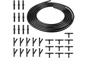 WEFINEST 3m Scheibenwaschanlage Schlauch Kit mit 30 Stück Schlauchverbinder 4mm (Y I T-Typ), Wischwasserschlauch Reparaturset Universal Schlauch Für Scheibenwaschanlage Verbindung Auto-Wasserpumpe und Düse