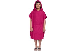 ALLEN & MATE 100% Cotton Kids Changing Robe Surf Poncho, Safety Certified Oversized Hooded Wearable Towel for Boys & Girls