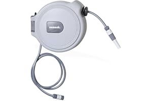 Alice's Garden - Dévidoir mural automatique 20m. enrouleur avec tuyau d’arrosage. raccord et lance fournis