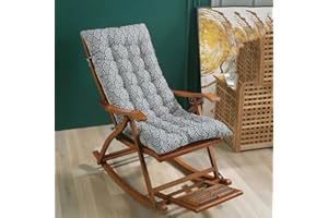HOOWARM Coussin Bain de Soleil Lounge Rocking Chair Coussin Transat de Jardin Coussin Transat Fauteuil Relax Lounge épais Pad Coussin de Chaise Longue de Patio Doux Matelas ( Color : W , Size : 48*122CM )