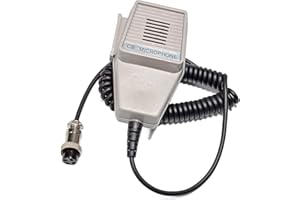 UAYESOK CB Radio Spearker Mic Noise Cancelling 4 pin microfono manuale per Cobra Uniden Galaxy Midland Auto Mobile CB Radio Walkie Talkie Transceiver CB Microfono di ricambio (grigio)