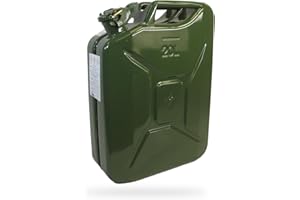 GREENSTAR Jerrican 20L - Jerrican Métal - Verrouillage à Goupille - Traitement Intérieur Antirouille - Norme UN Transport de Matières Dangereuses