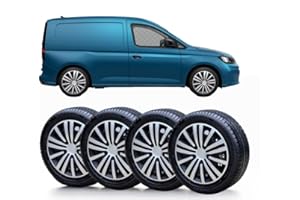 SOLIP 16 inch wheel trims, Hubcaps, Set of 4 for VW CADDY MK5 FROM 2021,FORD CONNECT Alloy wheels look covers Silver/Black / 16 / colour choice (SP)