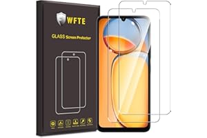 WFTE [2-Pack Protector de Pantalla para Xiaomi Redmi 13C/Poco C65,9H Dureza,Huellas Dactilares Libre,Sin Burbujas,HD Film Cristal Templado Protector de Pantalla Xiaomi Redmi 13 C/Poco C65