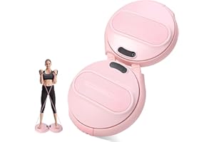 JAOGAUS Waist Twisting Disc (Dual Base) – Waist Sculptor Machine Twister Exercise Twist (150 Kg Capacity), Adjustable Leg Distance, with Timer and Resistance Bands – Suitable for Home/Office/Gym