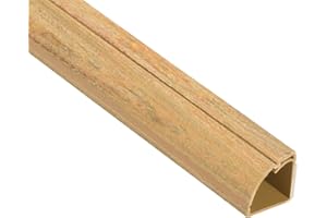 D-Line Goulotte Passe-Câble Quart de Rond, Solution Moulure sol - 22mm (Largeur) x 22mm (Hauteur) x 1m Longueur - Peut se teindre