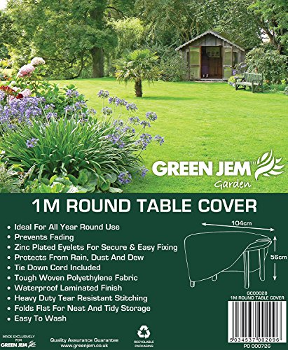 Green Jem 1 m Round Table Cover