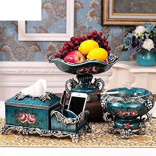 European-style ashtray retro living room personality Astray American creative home decorations in the Office coffee table set-C