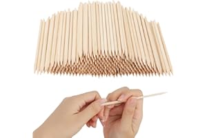 XUKZIMA 300 Pcs Orange Sticks for Nails Wood Cuticle Pusher Sanding Sticks Double Sided Fine Detailing Sanding Sticks Cuticle Pusher Remover Manicure Pedicure Tool