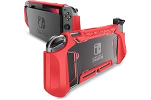 Custodia Switch, Mumba Protezione per Switch TPU Dockable Case Cover compatibile con Switch (Rosso)