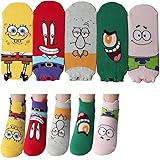 Spongebob Schwammkopf Charakter Knöchel Socken 5 Paaren - Herr Krabs, Patrick Star, Plankton, Thaddäus-Tentakel, SpongeBob Sq