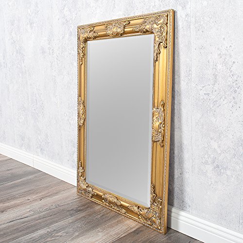 WANDSPIEGEL BAROCK POMPÖS SPIEGEL Bessa 70x50cm ANTIK GOLD DESIGN HOLZRAHMEN - 3