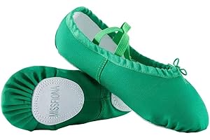 missfiona Canvas Ballet Shoes Women Adult Split Sole Dance Slipper Ballroom Flat