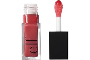 e.l.f. Glow Reviver Lip Oil, Nourishing Tinted Lip Oil For A High-Shine Finish, Infused With apricot oil, Vegan & Cruelty-Free, Rose Envy