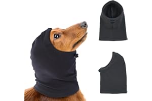 Katzinst Hunde-Schlauchschal für Den Hals, Ohrenschützer für Hunde, Angstlinderung und Beruhigung von Hundeohren, Haustier-Schlauchschal, Reduziert Lärm, Ohrenhaut Schützen,Grau,M