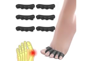 PATRICHOR 6 Pièces Separateur Orteil, Ecarteur Orteil, Redresseur Orteil, Correcteurs D'orteils, Séparateurs D'orteils Silicone, Coussinets Correcteurs Hallux Valgus pour Femmes et Hommes