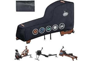 CONFUTURY Rudergerät Abdeckung für Concept 2, Robuste 420D Abdeckung Rudergerät, Outdoor-Schutzhülle für Fitnessgeräte, mit Wasserdichtem Streifen, Winddichter Schnalle, 2 Griffe, Zubehör für Concept Rudergerät