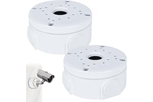 DELAMIYA 2 sztuki puszka przyłączeniowa do aparatu, półkuliste, ukryte pudełko, stojak na kamerę monitoringową, pudełko montażowe, kamera Bullet i instalacja paneli słonecznych, do użytku wewnątrz i na