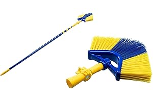 ‎NEUSTANLO Neustanlo - Eckbesen Set 3 m - Spinnenfeger Dreiecksbesen mit Teleskopstiel - farblich Sortiert