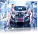 Produktbild BMW X5, Bild auf Leinwand, XXL riesige Bilder fertig gerahmt mit Keilrahmen, Kunstdruck auf Wandbild mit Rahmen, günstiger als Gemälde oder Ölbild, kein Poster oder Plakat, Format:100x70 cm