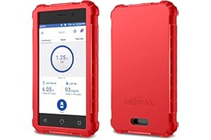 MEDMAX Silicone Case for Omnipod Dash PDM (Personal Diabetes Manager), Lightweight Shockproof Anti Slip Protective Cover Soft Gel Skin with Raised Bezel for Omnipod Dash Device, (Red)