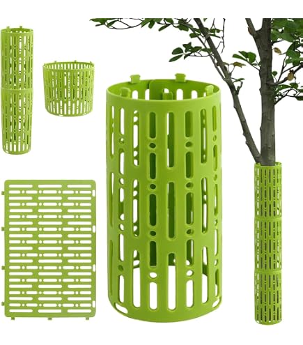 CPROSP Protezioni Per Tronco D'albero (9 Pezzi) 33x20 Cm – Antirosicchio Animali, Riparo Da Decespugliatore, Verde Scuro - 2