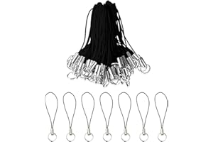 DAQIEPIN Handschlaufe handy 80Pcs Einfache Handy Lanyard Strap Schlüssel Schlüsselanhänger Handyanhänger Schlaufen Karabiner Abnehmbar Schlüsselband Telefonring Strap Handy Charm Cord Pendents USB