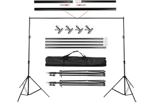 HJZWTS Backdrop Stand Kit Photography Studio Heavy Duty Backdrop Stand Screen Background Support Kit with Case for Photography Studio