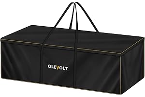 OLEVOLT Förvaringsväska XXL 200x60x75cm, Förvaringsskyddet för Trädgårdskuddar med Dragkedja Vattentät Stor Förvaringsväska för Utomhuskuddar, Soffkudde, Loungekudde