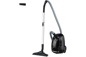 Hoover HE1 Compact – Aspirador con Bolsa para Suelos Duros y alfombras, con Cable, Filtro EPA, Bolsa de 2,5L, Accesorios Integrados y Radio de acción de 7,5 m [HEZ107HM]