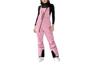 Generisch Skihose Damen Skianzug Winddichte Schneehose Warm Latzhose Ski Hosen Winter Snowboardhose Outdoor Schneeanzug Reißverschluss Skioverall Mode Softshellhose Skianzüge Wasserdicht Wanderhose