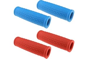 SG Store 2 Pares de PU?os de Manillar Compatible con Xiaomi Mijia M365 1S Essential Pro2 Scooter El¨¦ctrico Cubierta de Agarre de Silicona Antideslizante (Rojo Y Azul)
