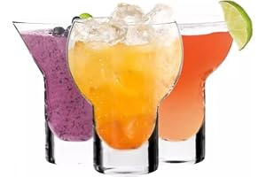 ‎KROSNO KROSNO Kieliszki Koktajlowe | Zestaw 3 szklanek | 190, 150, 200ml | Kolekcja Shake | Margarita i Martini | Szkło Crystalline | Idealne do restauracji i na przyjęcia w domu | Możliwość mycia w zmywarce