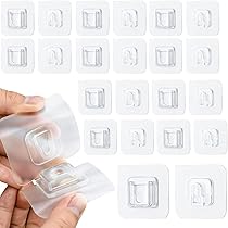 20 Crochets Muraux Adhésifs Double Face,Crochet Adhésif Robuste Sans Couture,Sans Perçage,Adapté Au Salon Chambre Cuisine Salle De Bain