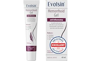 Hemorrhoids Treatment Gel by Evolsin – Targeted Relief for External Hemorrhoids, Anal Itching & Discomfort - Helps Reduce Itching, Swelling & Pain, 40 ml