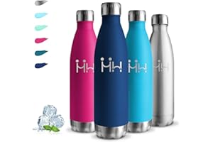 GRSTA Gourde Isotherme, Gourde 500ml, Sans BPA, Gourd Enfant, 24h Froid & 12h Chaud, Gourd Inox, Anti Fuite, Bouteille Isotherme, Facile à Transporter, Gourdes Acier Inoxydable, pour École, Voyage, Bureau,