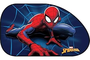 SPIDER-MAN Marvel Spiderman Tendina Laterale Parasole Auto Singola a Trapezio Spiderman Uomo Ragno Bambino