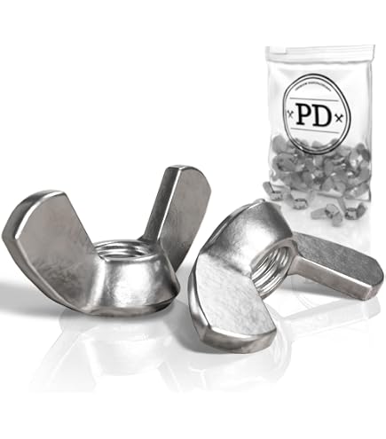 11 Écrous D'aile Papillon En Métal - Filetage Femelle 1/4" (5mm) - Ton Argenté - Marque Uxcell - Neuf