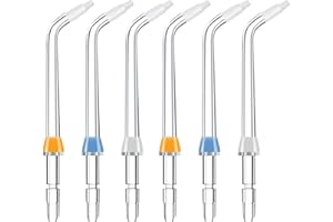 RAXSEG Replacement Tips for Waterpik Water Flosser - Replacement Orthodontic Tips Compatible with Waterpik Water Flossers and Other Brand Oral Irrigators (6-Pack)