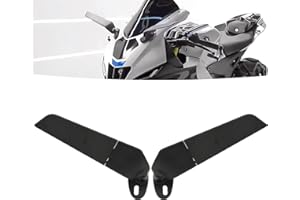 AYNEFY 1 Pair Rotating Motorcycle Rear View Mirror, Bar End Side Mirrors for 250 300 H2 H4, Wind Mirror