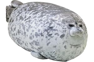 POMUROM Chubby Blob Seal Pillow, mi?kka pluszowa poduszka, 30 cm/40 cm, mi?kka pluszowa poduszka, foka , pluszowa zabawka, poduszka do przytulania dla dzieci, ?pi?ca foka, prezent dla dzieci i doros?ych