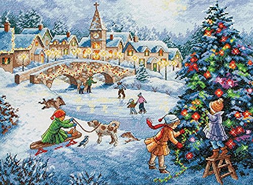 Dimensions Gold Collection Winter Celebration Counted Cross Stitch Kit-16"X12" 16 Count