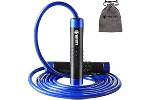 AUTUWT Weighted Skipping Rope 1LB,Heavy Jump Rope Adjustable Length Bearing Tangle-Free Skipping Ropes For Adult Fitness,CrossFit, Boxing, MMA, Fitness Workout, Cardio Exercise