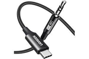 UGREEN Kabel USB C do jack aux, kabel aux do usb c jack z układem DAC 386khz/32bit do iPhone 16/16pro/16plus/16pro max, S25/S25 Plus/S25 Ultra itp. (1M)