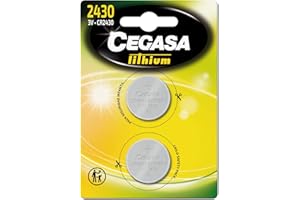 cegasa CR2430 - Pack 2 Pilas botón Litio, Color Verde